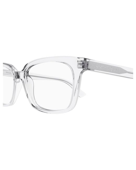 McQueen Black Am0464O 004 Optical Frames Acetate Transparent Squared