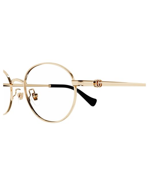 Gucci Black Gg1608Ok 003 Optical Frames Titanium Transparent Round