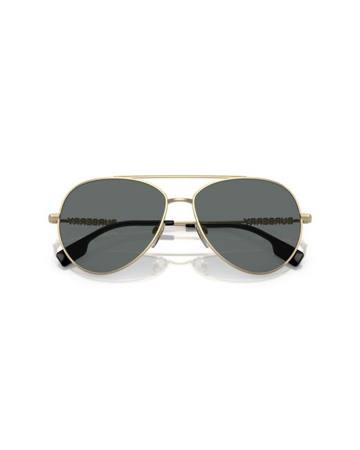 Burberry Black Be3147 110981 Sunglasses Metal Pilot Polarized