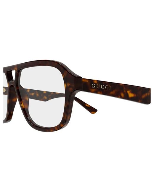 Gucci Black Gg2183O 002 Optical Frames Acetate Transparent Round for men