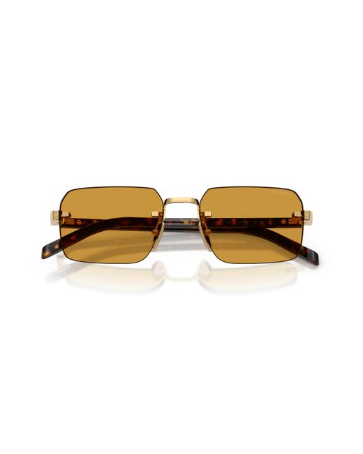 Prada Black Pr D55S 5Ak50P Sunglasses Metal Squared Normal for men