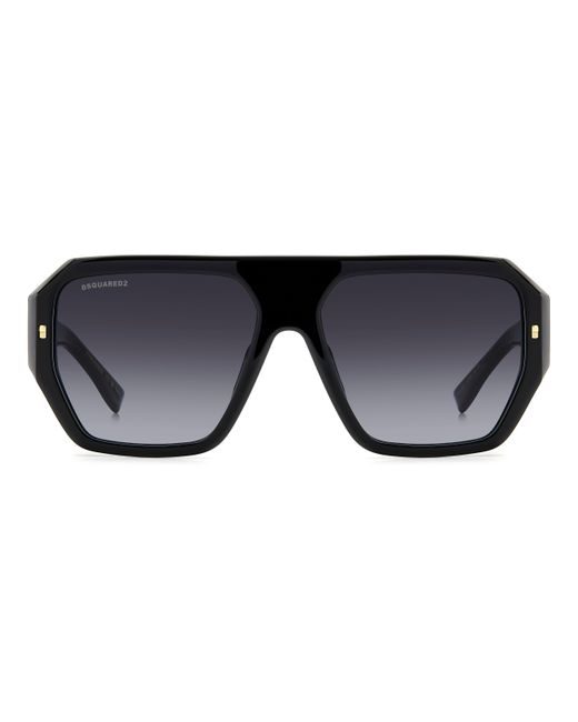 DSquared² Black D2 0128/S 807/9O Sunglasses Acetate Squared Normal Shaded for men