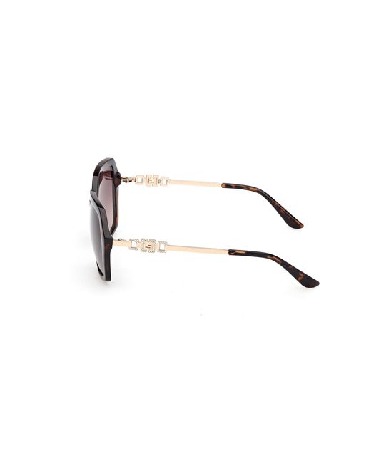 Guess Black Gu00267 52F Sunglasses Injected Geometric Normal