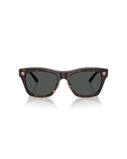 Versace Black Ve2272 108/87 Sunglasses Metal Squared Normal for men