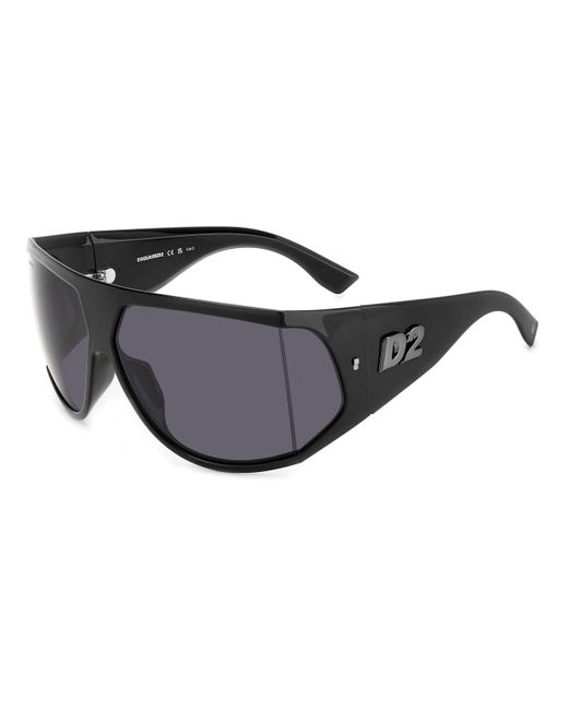 DSquared² Black D2 0124/S Ans/Ir Sunglasses Plastic Wraparound Normal for men