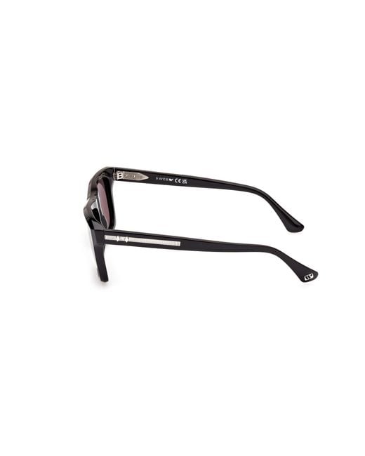Web Black We0350 01A Sunglasses Acetate Smoke Squared Normal for men