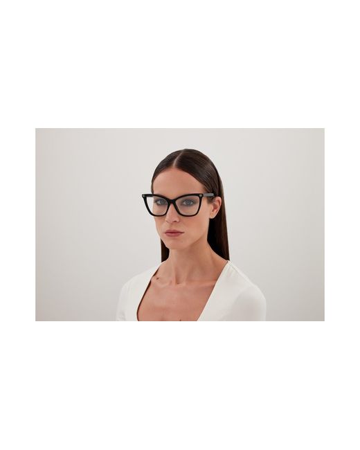 Gucci Black Gg1817O 001 Optical Frames Acetate Transparent Cat Eye