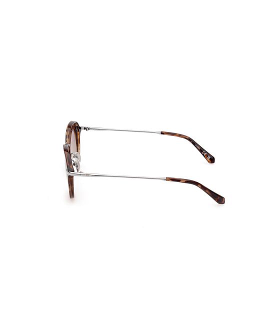 Guess Black Gu00068 52H Sunglasses Injected Round Polarized Shaded for men