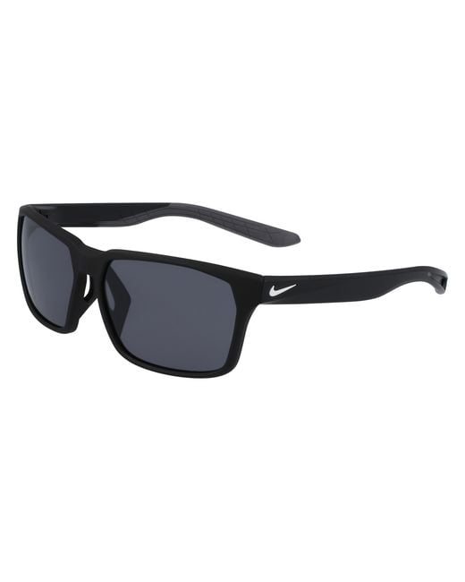 Nike Black Maverick Rge N If2488X 010 Sunglasses Bio-Inject Smoke Squared Normal for men