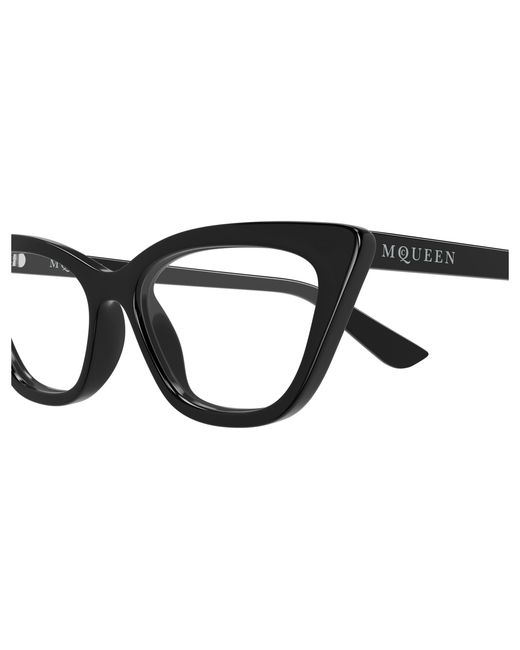 McQueen Black Am0560O 001 Optical Frames Acetate Transparent Cat Eye