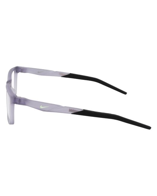 Nike Black 7090 001 Optical Frames Injected Squared Normal Photochromatic for men