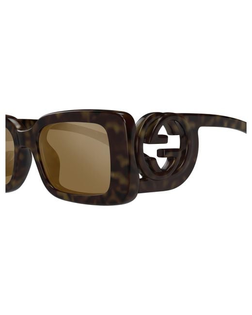 Gucci Black Gg1325S 012 Sunglasses Injected Squared