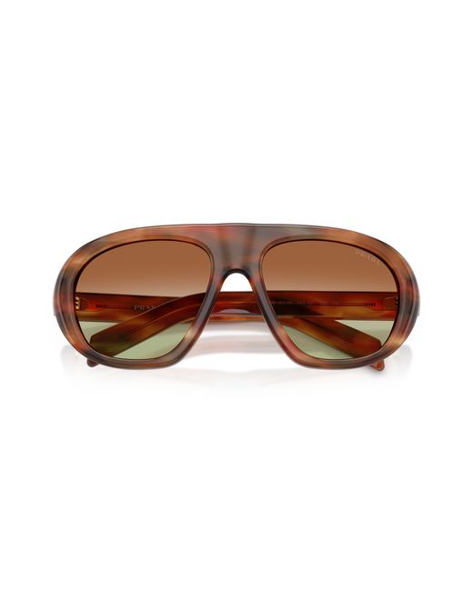 Prada Black Pr C05S 24G70T Sunglasses Acetate Geometric Normal Nuanced