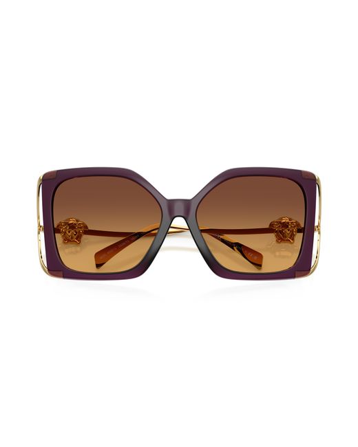Versace Black Ve4502U 5536T5 Sunglasses Injected Squared Normal Nuanced