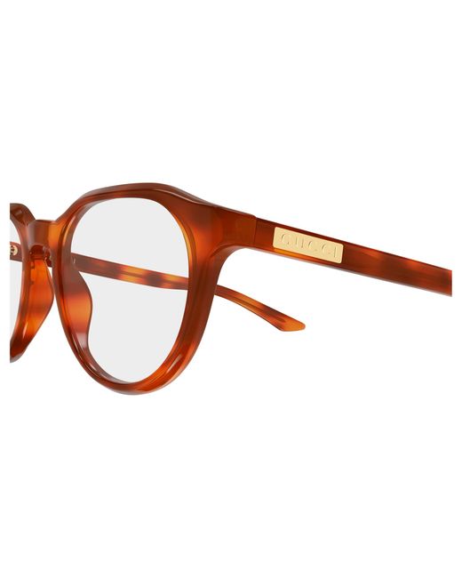 Gucci Black Gg2083O 004 Optical Frames Acetate Transparent Round for men