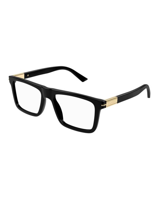 Gucci Black Gg1504O 005 Optical Frames Acetate Transparent Squared for men