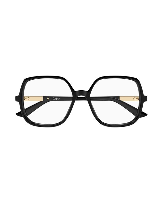 Chloé Black Ch0368O 001 Optical Frames Acetate Transparent Geometric