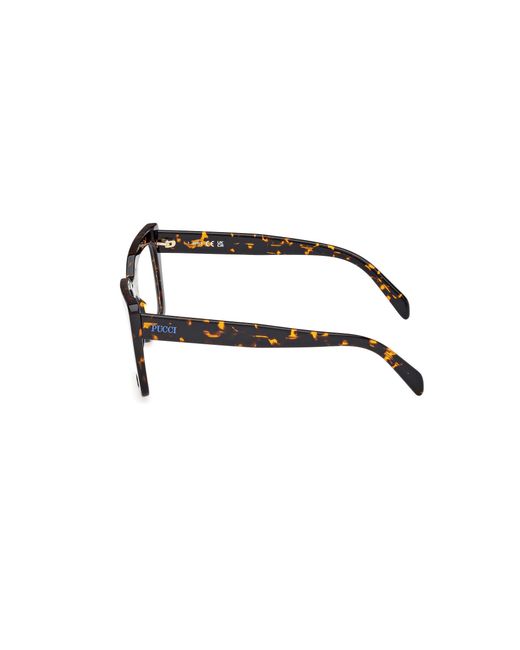 Emilio Pucci Black Ep5261 052 Optical Frames Acetate Squared Normal
