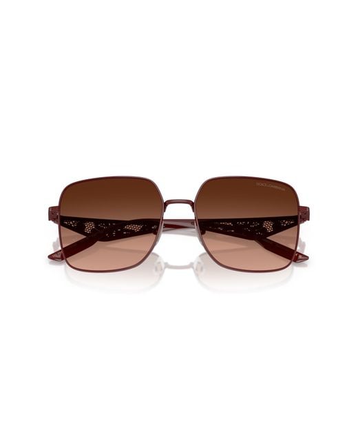 Dolce & Gabbana Black Dg2310 13195M Sunglasses Metal Squared Normal Shaded