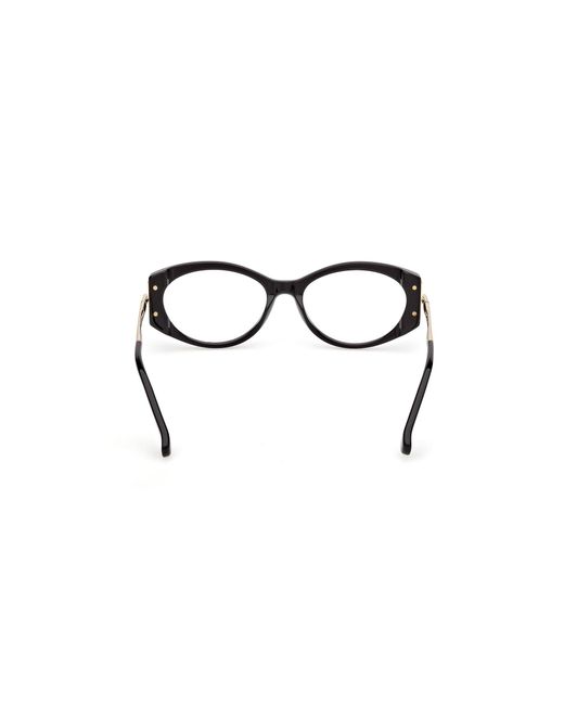 Max Mara Black Mm5204 001 Optical Frames Acetate Round Normal