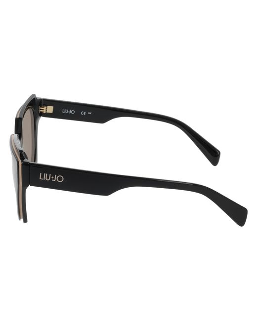 Liu Jo Black Lj809S 001 Sunglasses Bio-Inject Marrone Squared Normal