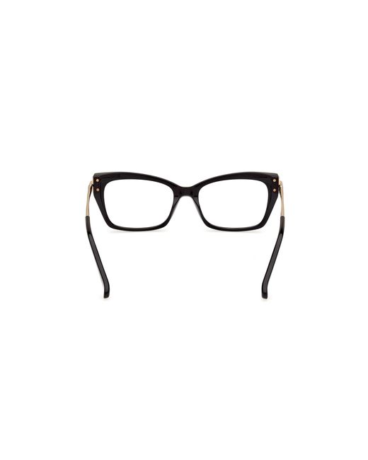 Max Mara Black Mm5137 001 Optical Frames Acetate Cat Eye Normal
