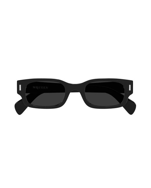 McQueen Black Am0549S 001 Sunglasses Acetate Round