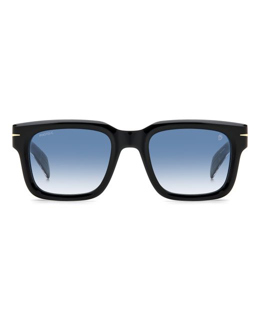 David Beckham Black Db 7100/S 807/F9 Sunglasses Acetate Squared Normal Shaded for men