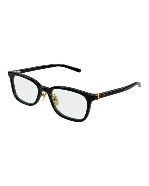 Gucci Black Gg2002Oj 001 Optical Frames Acetate Transparent Squared for men