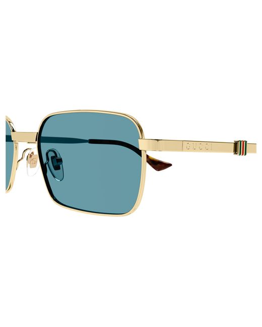 Gucci Black Gg1495S 003 Sunglasses Metal Squared for men