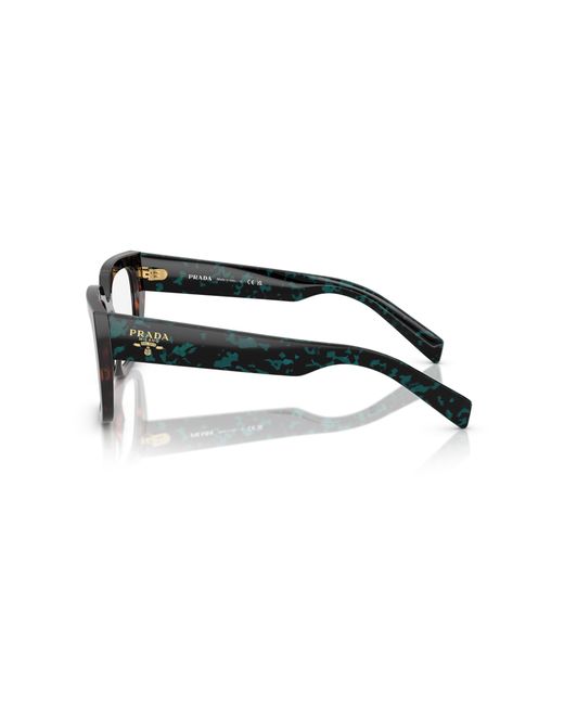 Prada Black Pr A03V 18Z1O1 Optical Frames Acetate Transparent Geometric Normal