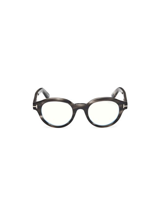 Tom Ford Black Ft6037-B 056 Optical Frames Acetate Round Normal