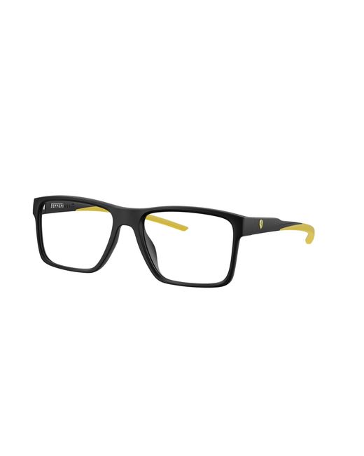 FERRARI SCUDERIA Black Fz8007U 504 Optical Frames Injected Squared Normal for men