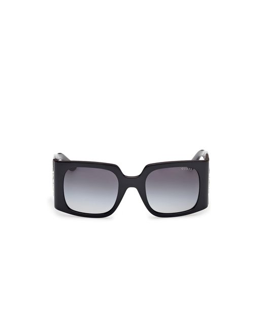 Guess Black Gu00201-H 01B Sunglasses Injected Smoke Squared Normal