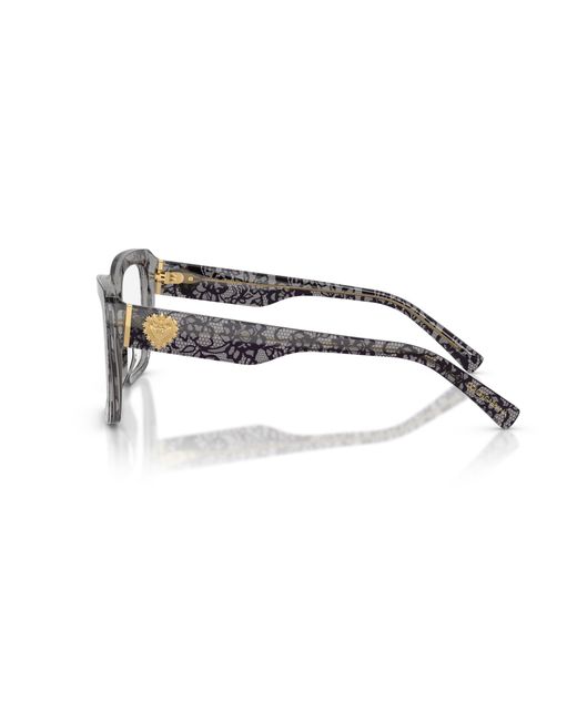 Dolce & Gabbana Black Dg3441 3471 Optical Frames Acetate Transparent Squared Normal