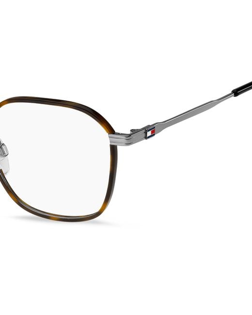 Tommy Hilfiger Black Th 2136 31Z Optical Frames Metal Squared Normal for men