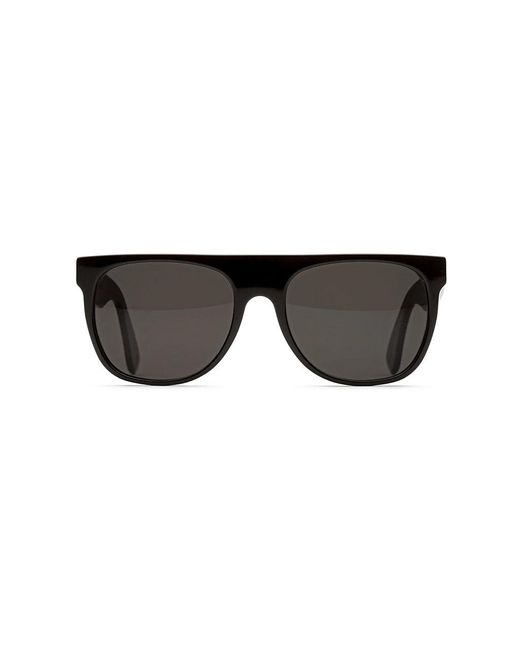Retrosuperfuture Black Fzq Flat Top Sunglasses Acetate Pilot Normal