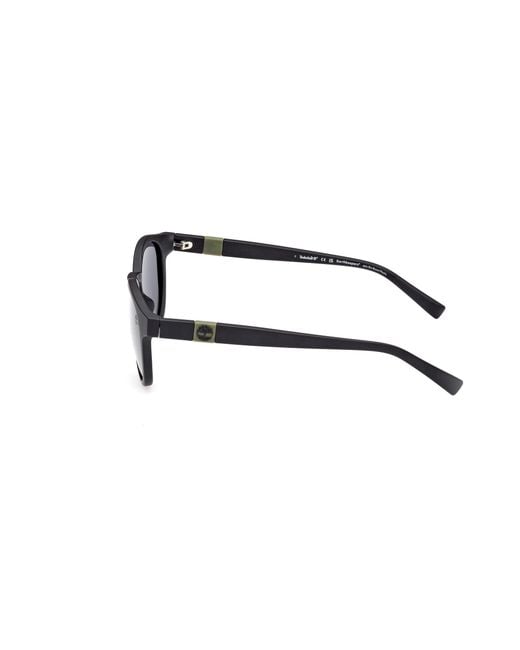 Timberland Black Tb9323 02D Sunglasses Injected Round Polarized for men