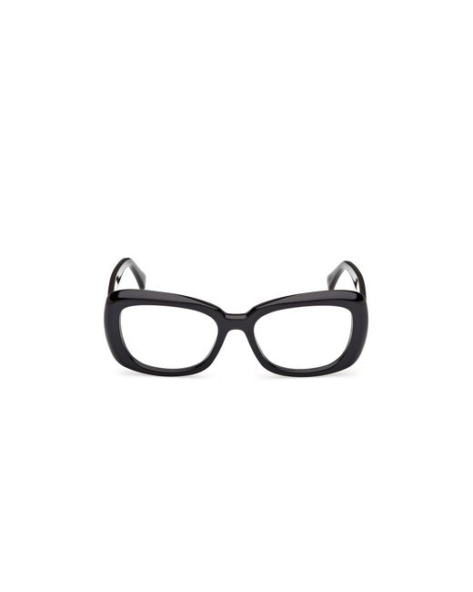 Max Mara Black Mm5211 001 Optical Frames Acetate Round Normal