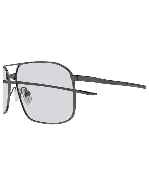Balenciaga Black Bb0492S 004 Sunglasses Metal Pilot for men