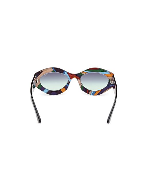 Emilio Pucci Black Ep0227 01B Sunglasses Acetate Smoke Geometric Normal