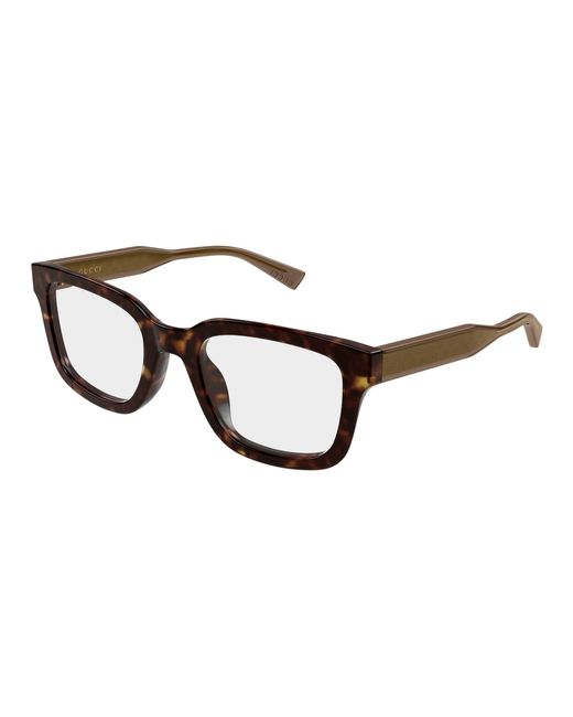Gucci Black Gg2071Ol 002 Optical Frames Acetate Transparent Squared for men