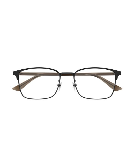 Gucci Black Gg1124Oa 003 Optical Frames Metal Squared for men