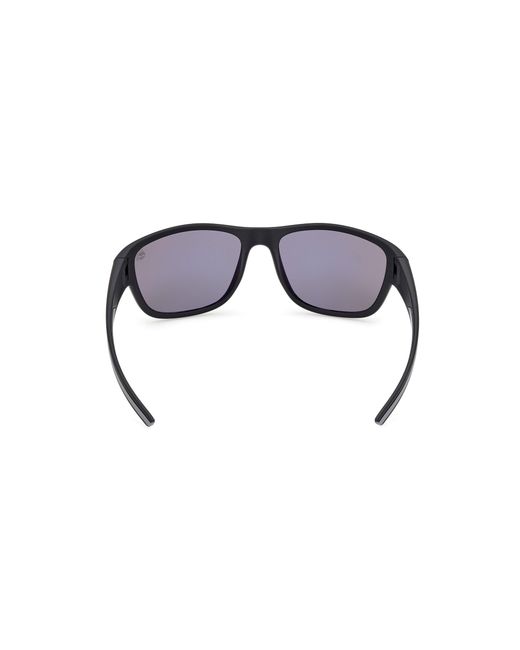 Timberland Black Tb00023 02D Sunglasses Injected Smoke Squared Polarized for men