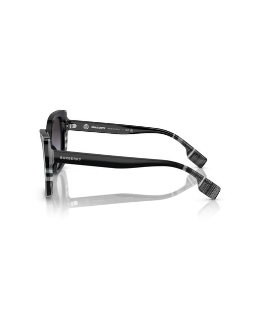 Burberry Black Be4393 Meryl 40518G Sunglasses Acetate Cat Eye Normal Shaded
