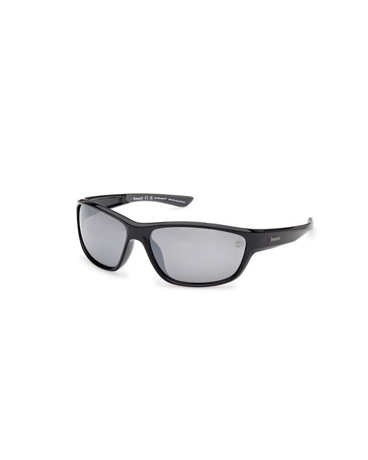 Timberland Black Tb00024 01D Sunglasses Injected Smoke Squared Polarized for men