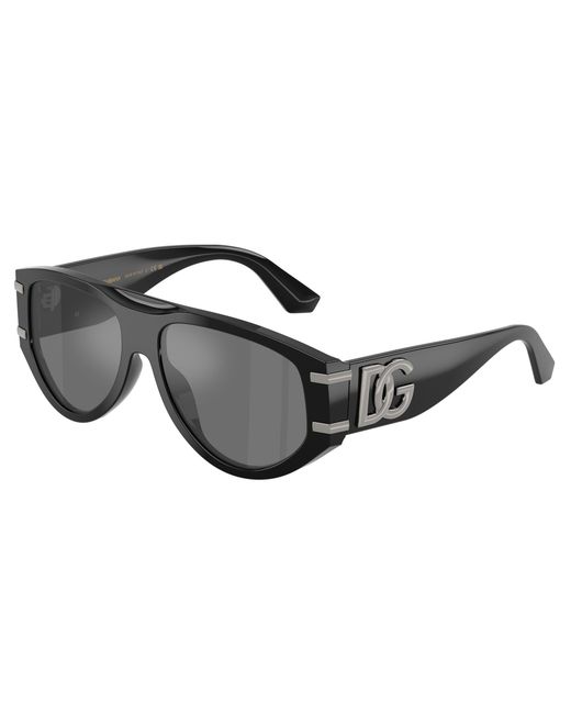 Dolce & Gabbana Black Dg4499 501/6G Sunglasses Acetate Pilot Mirrored