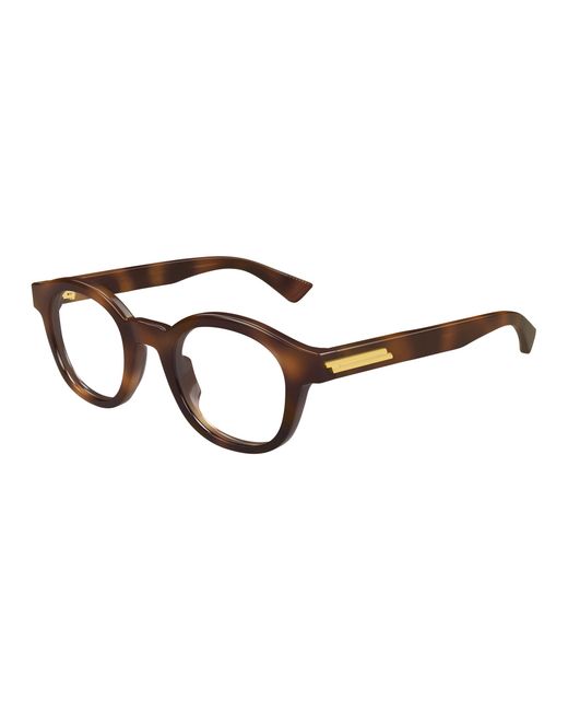 Bottega Veneta Black Bv1413O 005 Optical Frames Acetate Transparent Round for men