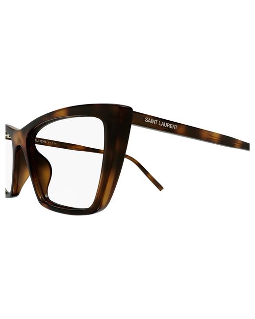 Saint Laurent Black Sl 737 Mica Thin Opt 003 Optical Frames Acetate Transparent Squared