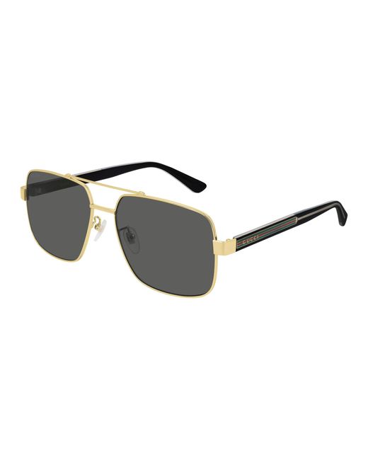 Gucci Black Gg0529S 001 Sunglasses Metal Pilot Normal for men